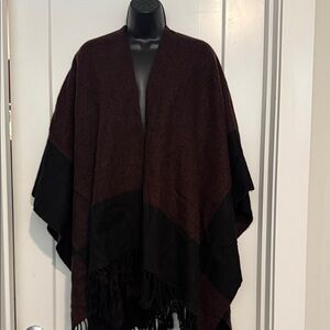 Chic Black and Brown Poncho